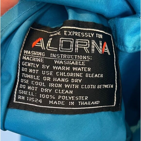 Vintage Alorna Raincoat Plus Size 15 / 16 Teal Turquoise With Totes Head Scarf - Picture 6 of 12